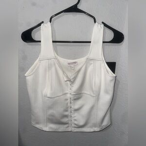 White Corset-Like tank